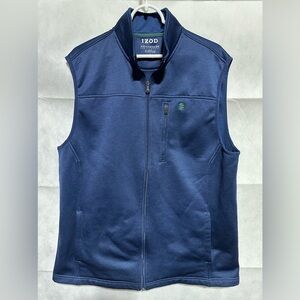 Izod Men’s L Advantage Performance Natural Stretch Fleece Lined Vest Navy Blue